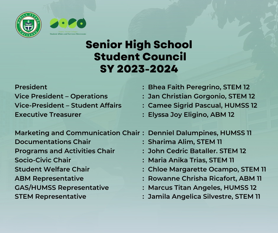 SHS Officers (SY 2023-2024)